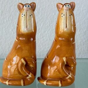 Orange Tabby Salt & Pepper Shakers